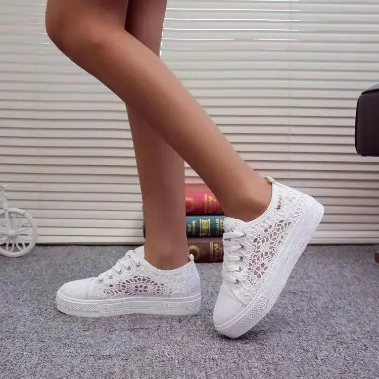 Heidi-Mode | Sneakers für Damen Aus Spitze mit Plattform – Eleganter und Atmungsaktiver Stil - Image 4