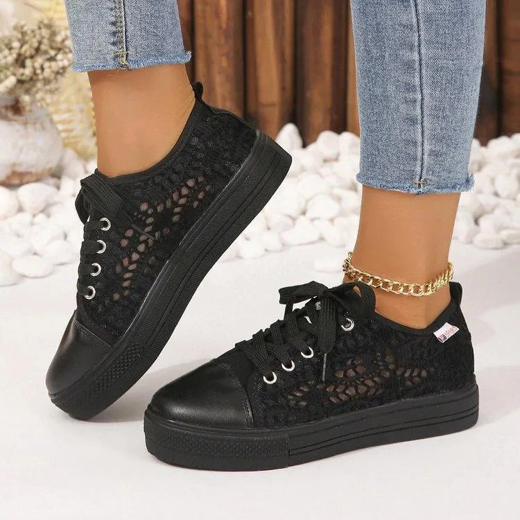 Heidi-Mode | Sneakers für Damen Aus Spitze mit Plattform – Eleganter und Atmungsaktiver Stil - Image 5