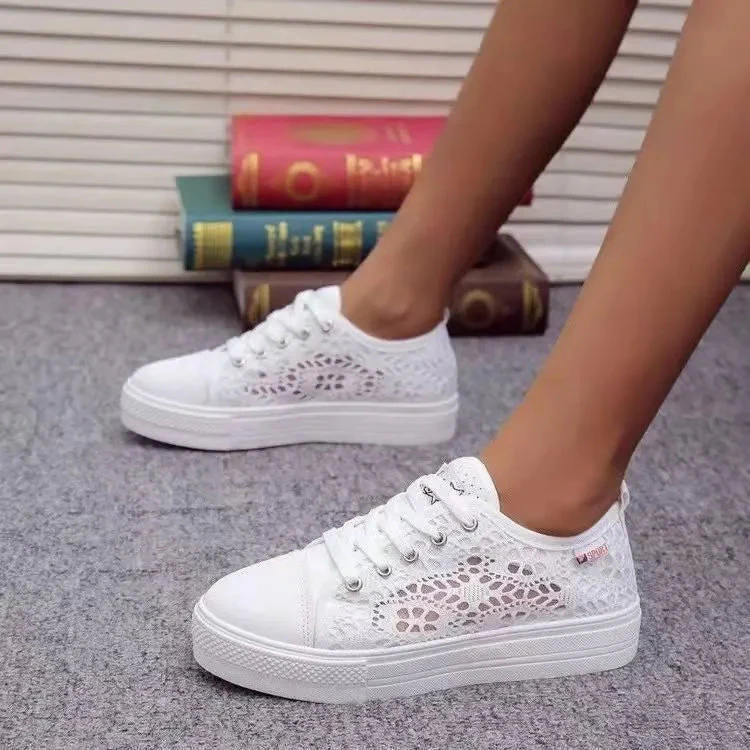 Heidi-Mode | Sneakers für Damen Aus Spitze mit Plattform – Eleganter und Atmungsaktiver Stil - Image 6