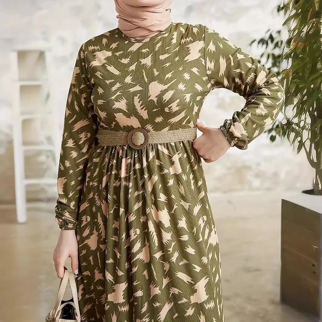 Heidi-Mode | Elegantes Langarm Kleid Gedruckt - Image 2