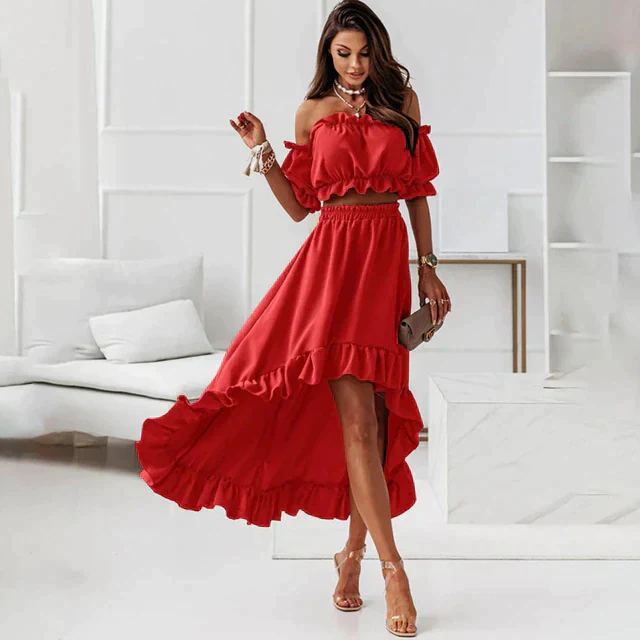 Heidi-Mode | Sommerkleid Set mit Rüschen - Image 3