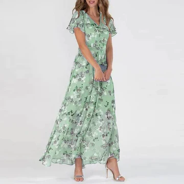 Heidi-Mode | Langes Sommerkleid mit Blumenmuster - Image 4