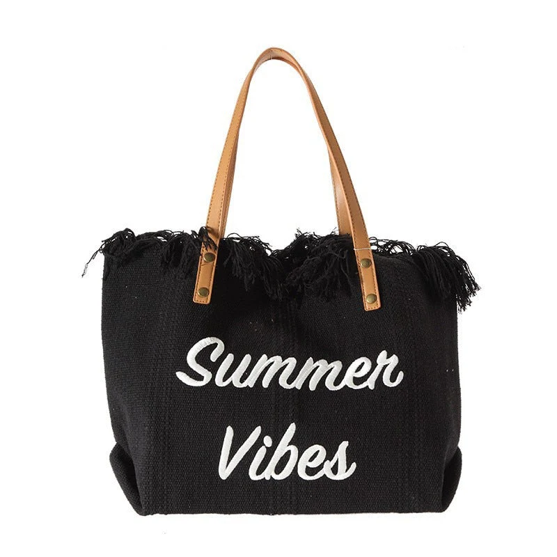 Heidi-Mode | Sommer Vibes Strandtasche Bunte Strandtasche mit Sommerlichem Aufdruck - Image 11