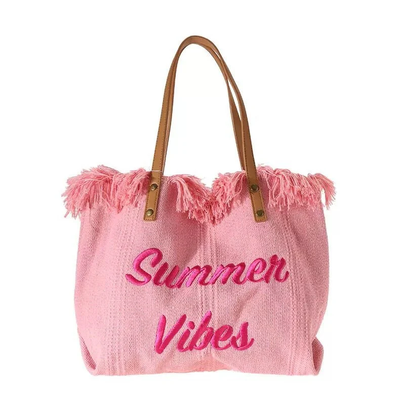 Heidi-Mode | Sommer Vibes Strandtasche Bunte Strandtasche mit Sommerlichem Aufdruck - Image 4