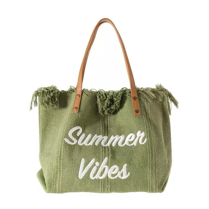 Heidi-Mode | Sommer Vibes Strandtasche Bunte Strandtasche mit Sommerlichem Aufdruck - Image 9