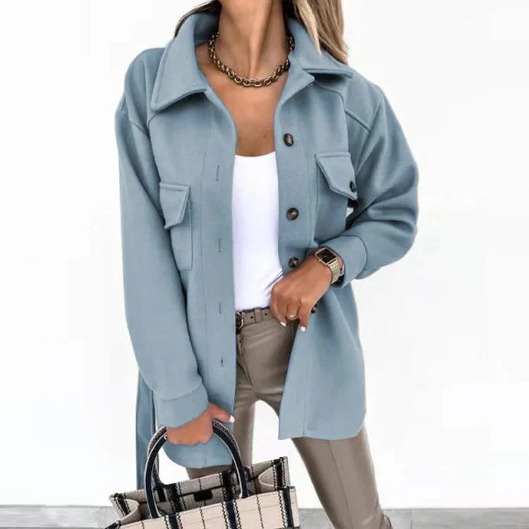 Heidi-Mode | Sommerjacke Leichtes Woll Langjacke - Image 3