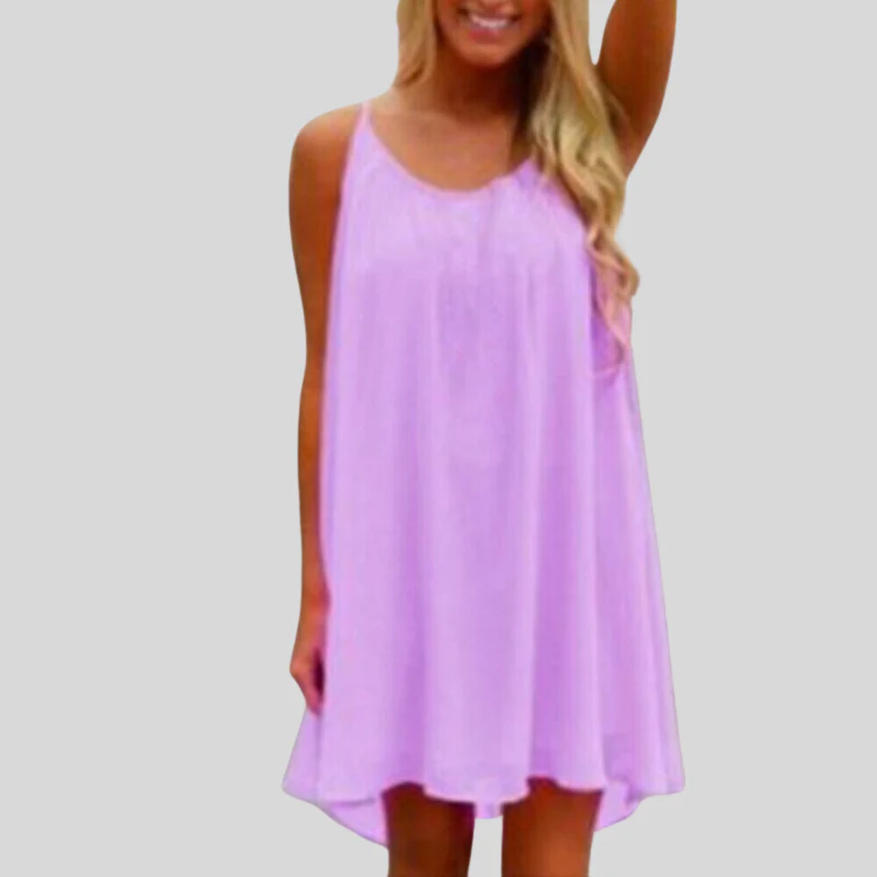 Heidi-Mode | Sommerkleid Ärmellos mit Spaghettiträgern Leicht und Luftig Lässiger Schnitt - Image 4