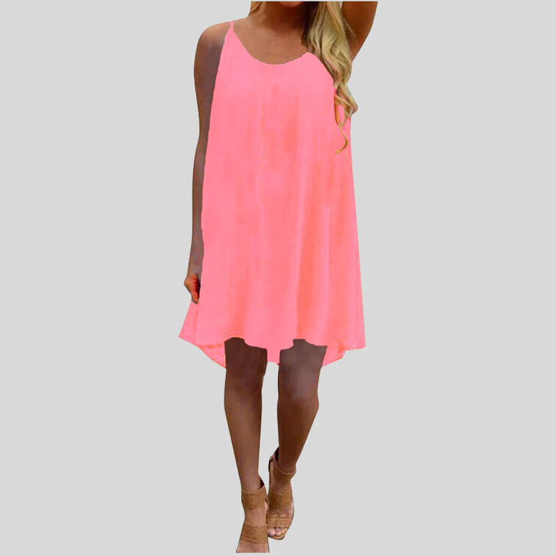 Heidi-Mode | Sommerkleid Ärmellos mit Spaghettiträgern Leicht und Luftig Lässiger Schnitt - Image 6