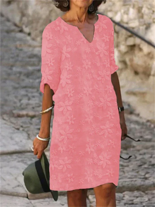 Heidi-Mode | Sommerkleider Aus Baumwolle und Leinen mit Blumenmuster - Image 3