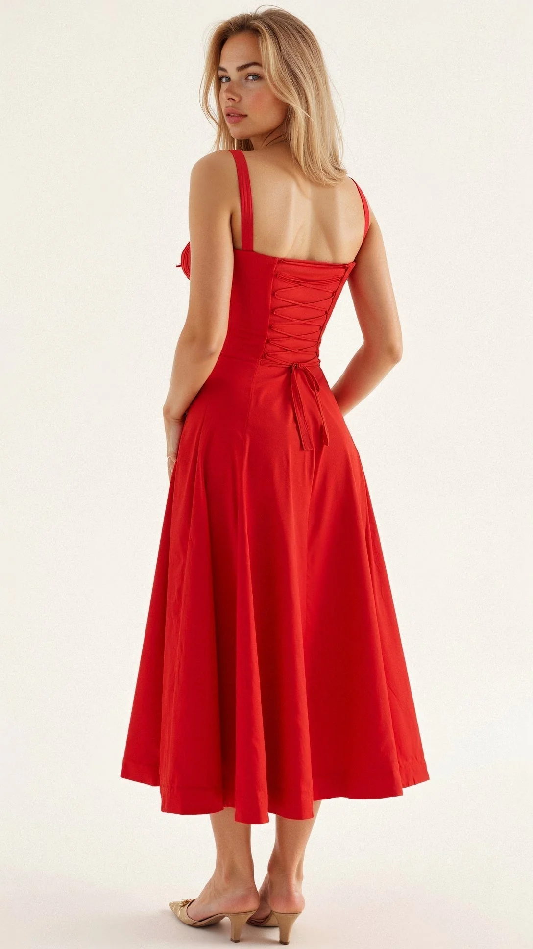 Heidi-Mode | Sommerliches Midi Kleid mit Trägern & Schlitz Luftig, Elegant & Perfekt für Warme Tage - Image 2