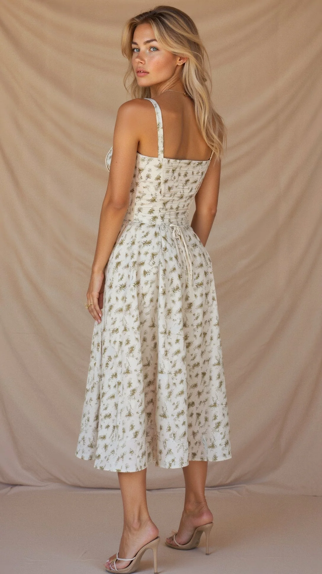 Heidi-Mode | Sommerliches Midi Kleid mit Trägern & Schlitz Luftig, Elegant & Perfekt für Warme Tage - Image 3
