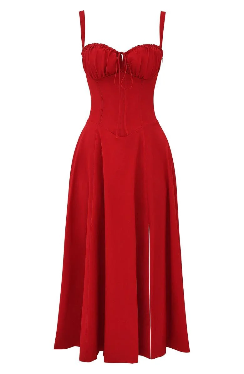 Heidi-Mode | Sommerliches Midi Kleid mit Trägern & Schlitz Luftig, Elegant & Perfekt für Warme Tage - Image 7