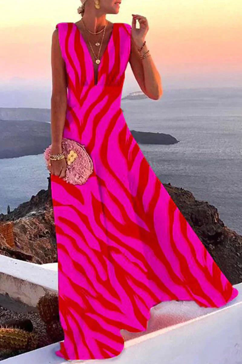 Heidi-Mode | Sommerliches Ärmelloses Kleid mit Aufdruck für Damen - Image 5