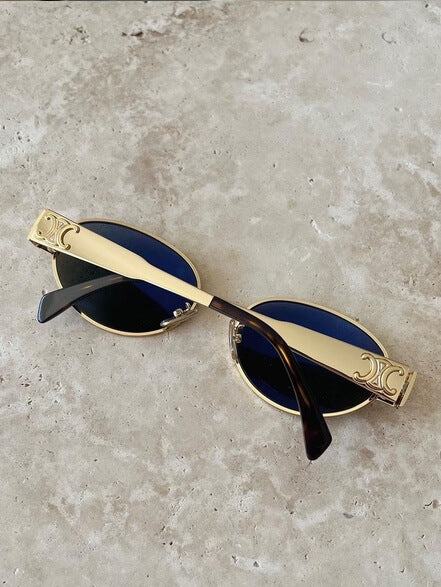 Heidi-Mode | Sonnebrille Damen Gold Vintage Retro Sunglasses Women - Image 2