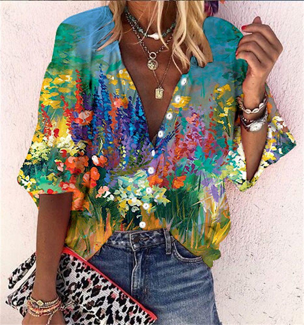 Heidi-Mode | Spitzenbestickte Boho Langarm Tunika Bluse - Image 6