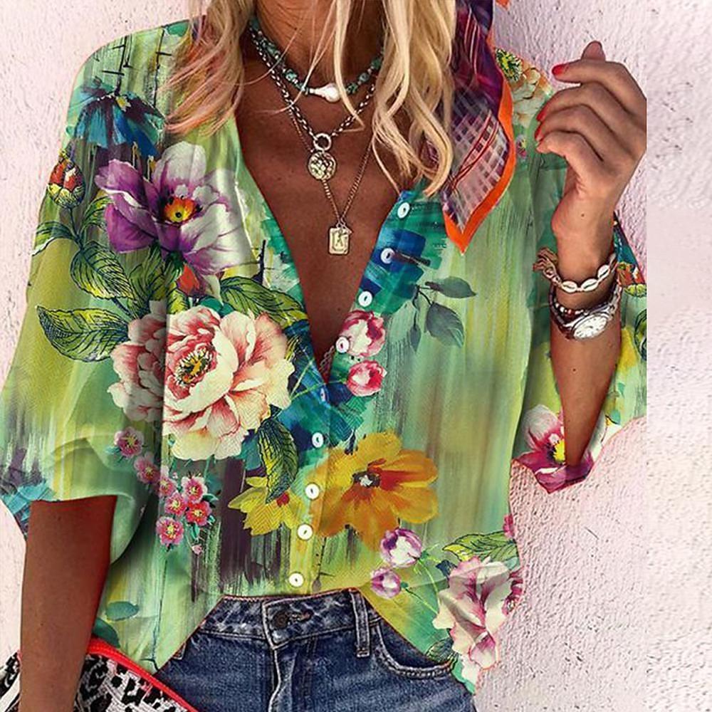 Heidi-Mode | Spitzenbestickte Boho Langarm Tunika Bluse - Image 7