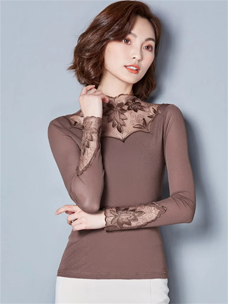 Heidi-Mode | Spitzenbluse mit Turtleneck - Image 4