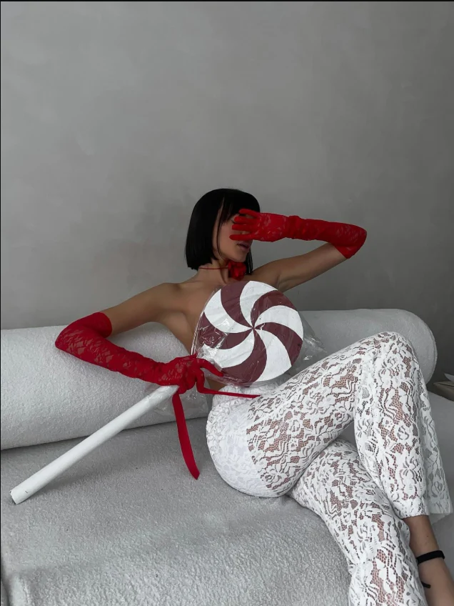Heidi-Mode | Spitzenhose Elegante Weiße & Schwarze Spitzenhose - Image 6