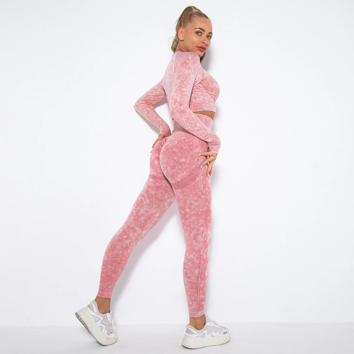 Heidi-Mode | Sportliches Set mit Crop Top und High Waist Leggings - Image 6