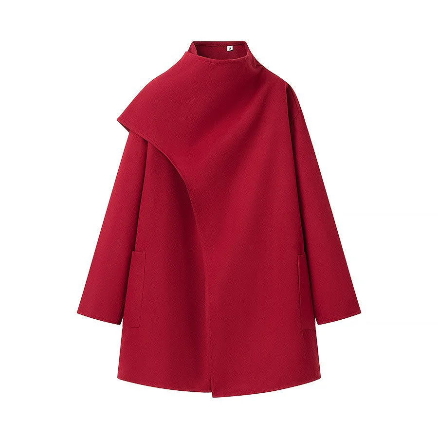 Heidi-Mode | Stehkragen Cape-Stil Mantel - Image 11