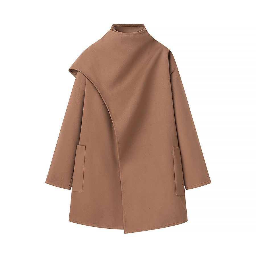 Heidi-Mode | Stehkragen Cape-Stil Mantel - Image 5