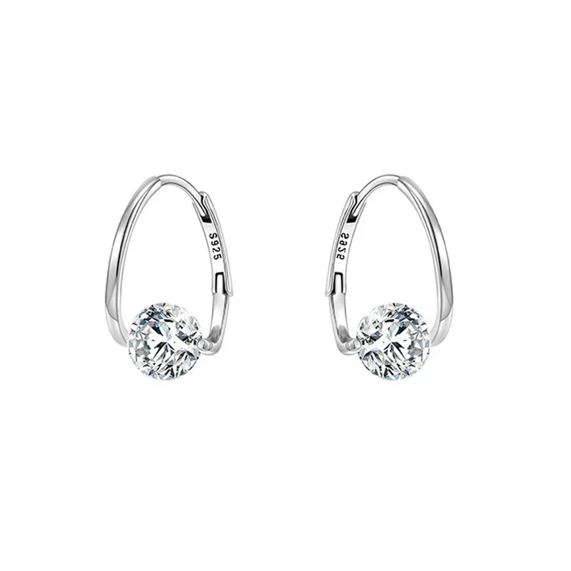 Heidi-Mode | Sterling Silber Geometrische Zirkon Ohrringe - Image 3