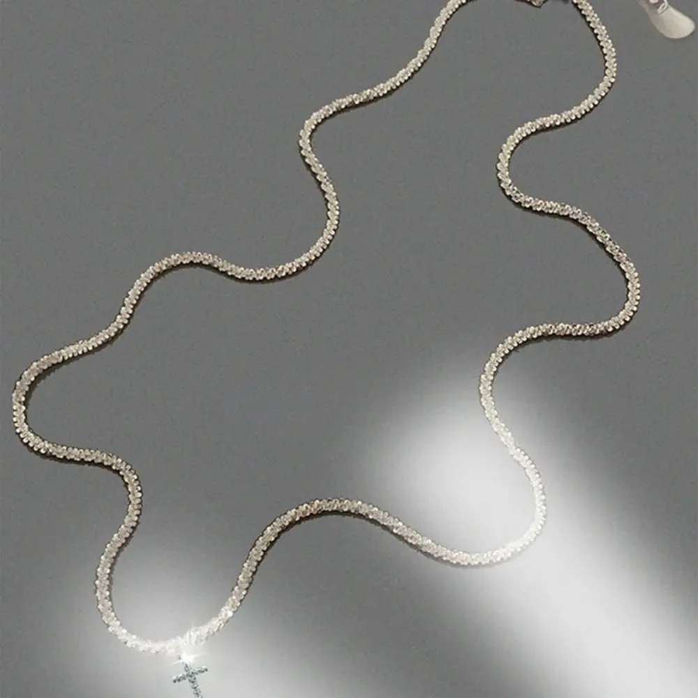 Heidi-Mode | Sterling Silber Kreuz Zirkonia Halskette für Damen - Image 3