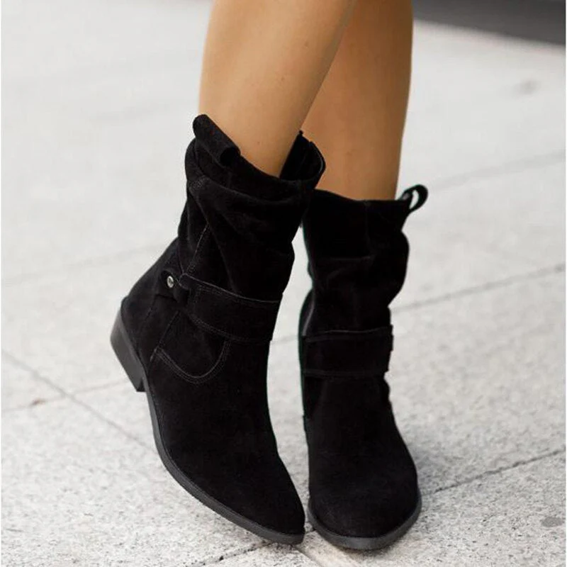 Heidi-Mode | Wildleder Stiefeletten für Damen - Stylisch & Bequem - Image 4