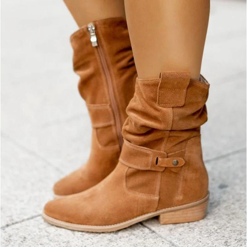 Heidi-Mode | Wildleder Stiefeletten für Damen - Stylisch & Bequem - Image 5