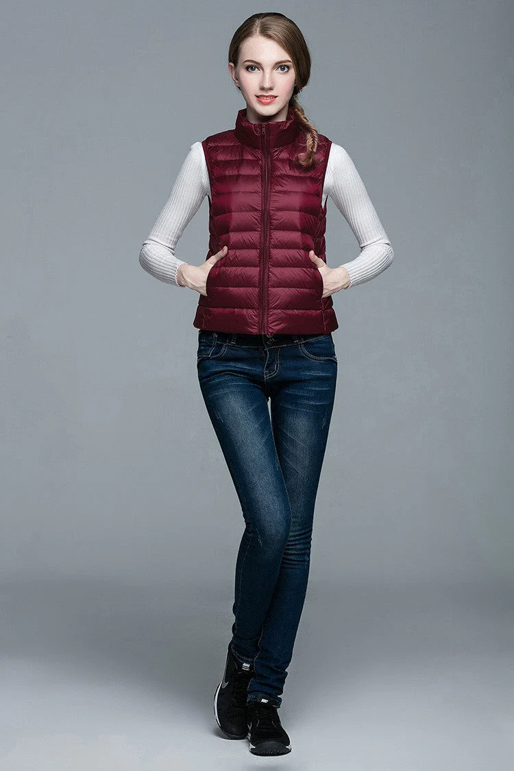 Heidi-Mode | Superpositionsstil ärmellose Daunenjacke - Image 10