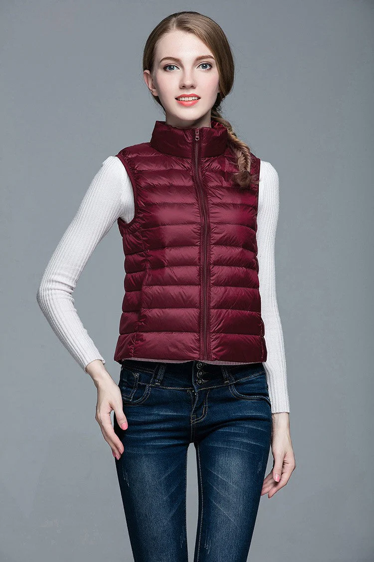 Heidi-Mode | Superpositionsstil ärmellose Daunenjacke - Image 12