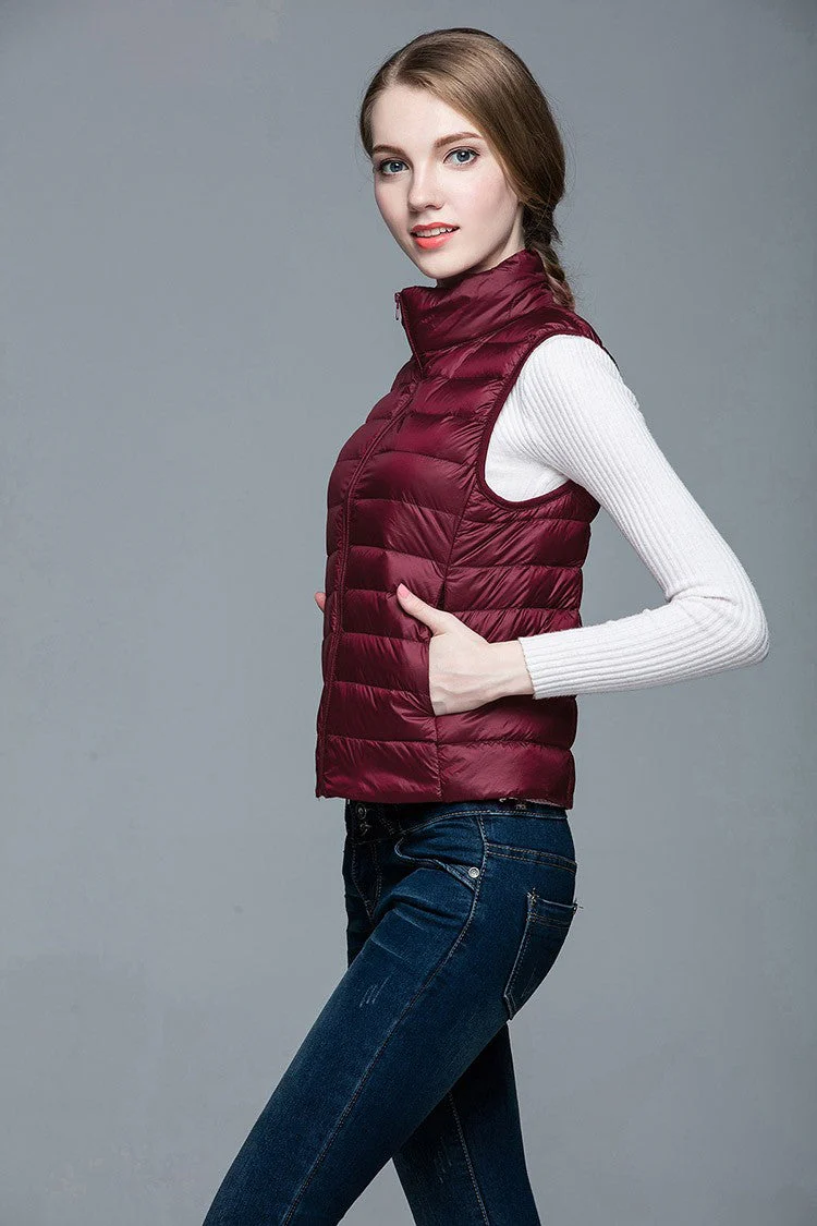 Heidi-Mode | Superpositionsstil ärmellose Daunenjacke - Image 13