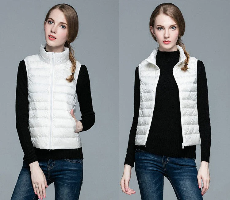 Heidi-Mode | Superpositionsstil ärmellose Daunenjacke - Image 14