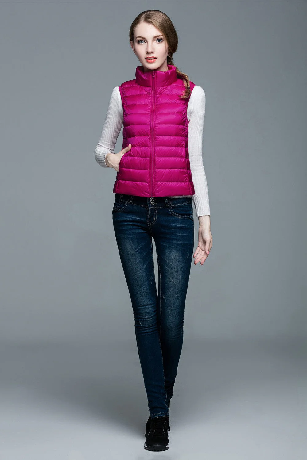 Heidi-Mode | Superpositionsstil ärmellose Daunenjacke - Image 20