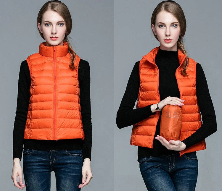 Heidi-Mode | Superpositionsstil ärmellose Daunenjacke - Image 24