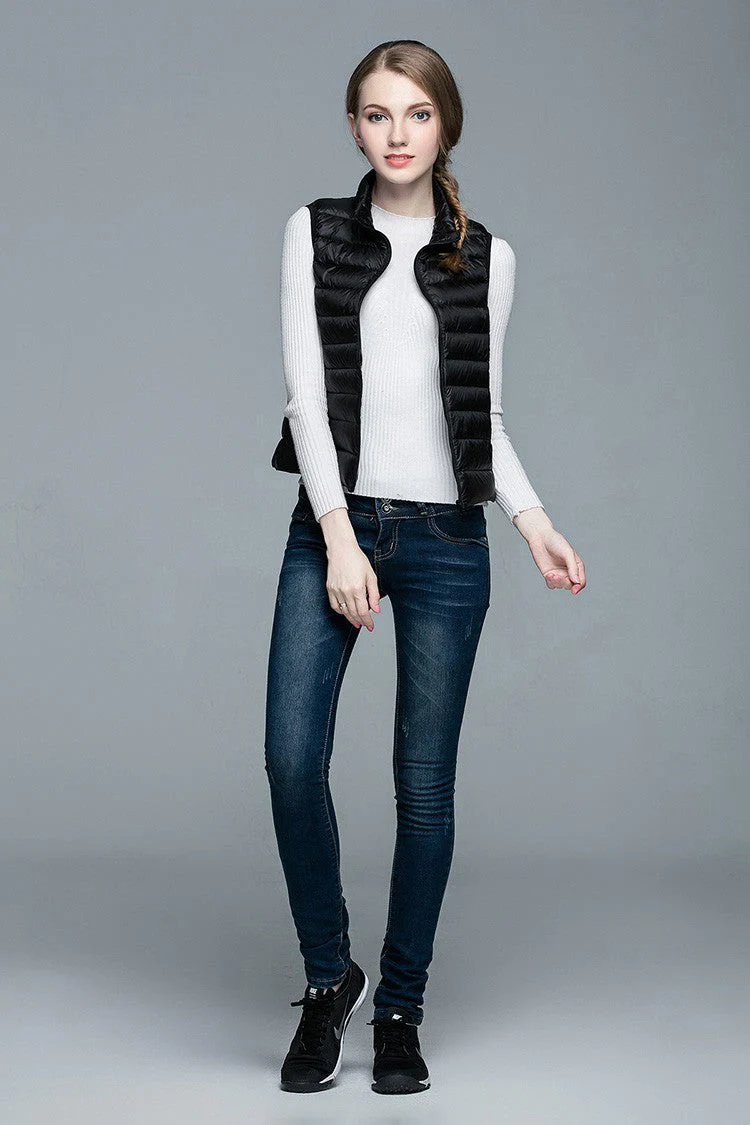 Heidi-Mode | Superpositionsstil ärmellose Daunenjacke - Image 5