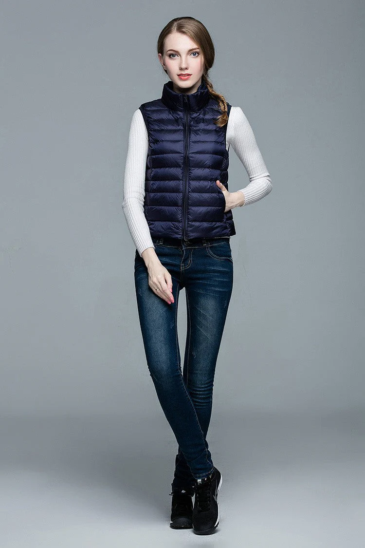 Heidi-Mode | Superpositionsstil ärmellose Daunenjacke - Image 7