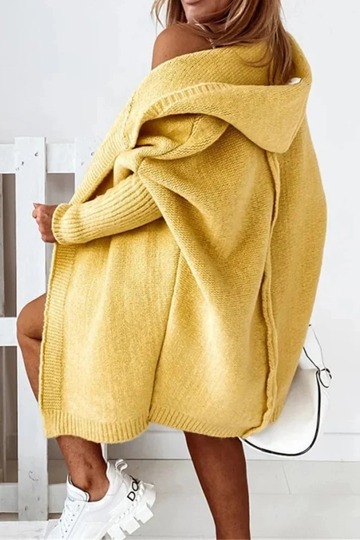 Heidi-Mode | Stilvolle Übergröße Kapuzenpulli Strickjacke - Image 8