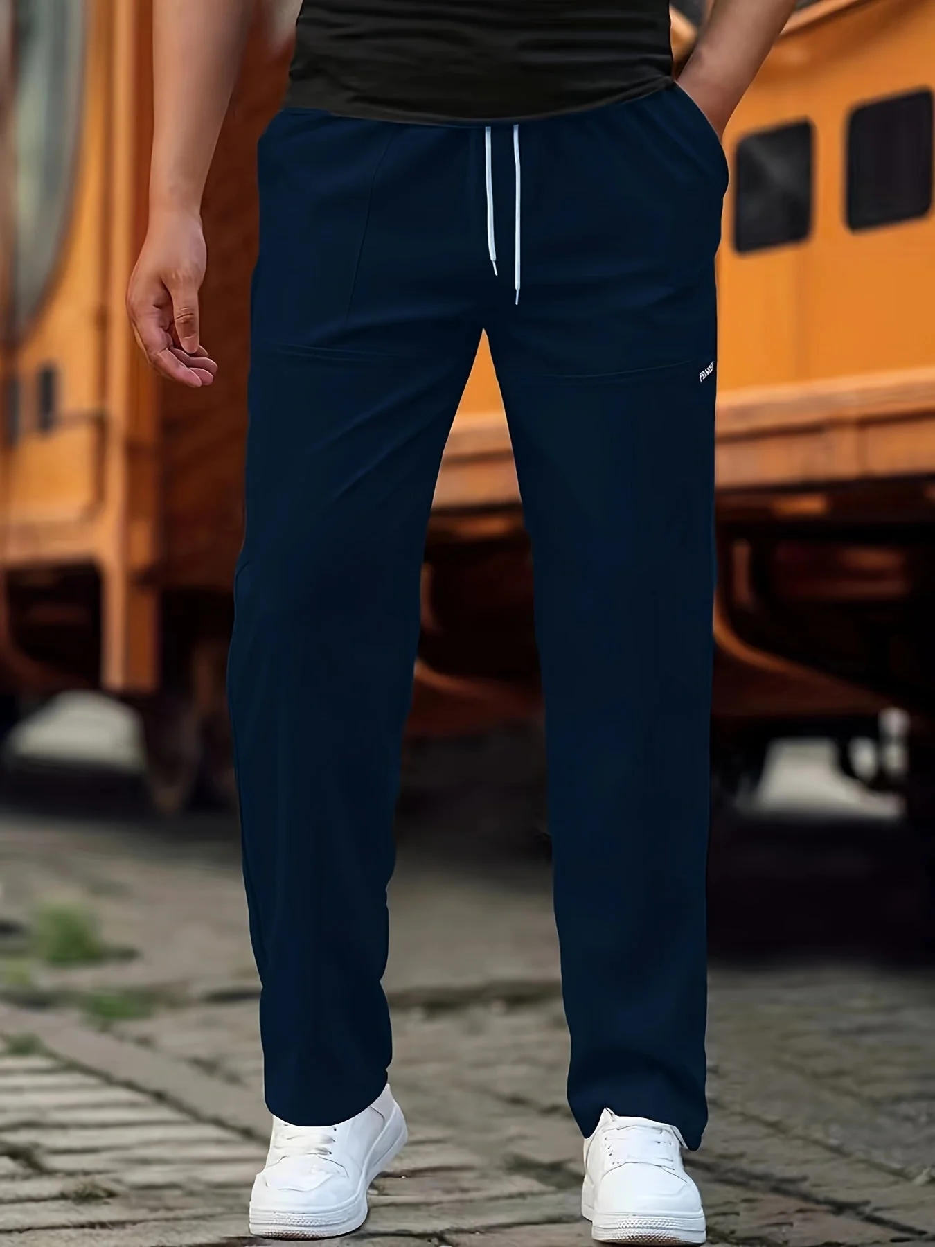 Heidi-Mode | Stilvolle Kordelzug Athletische Hosen mit Taschen für Herren - Image 10