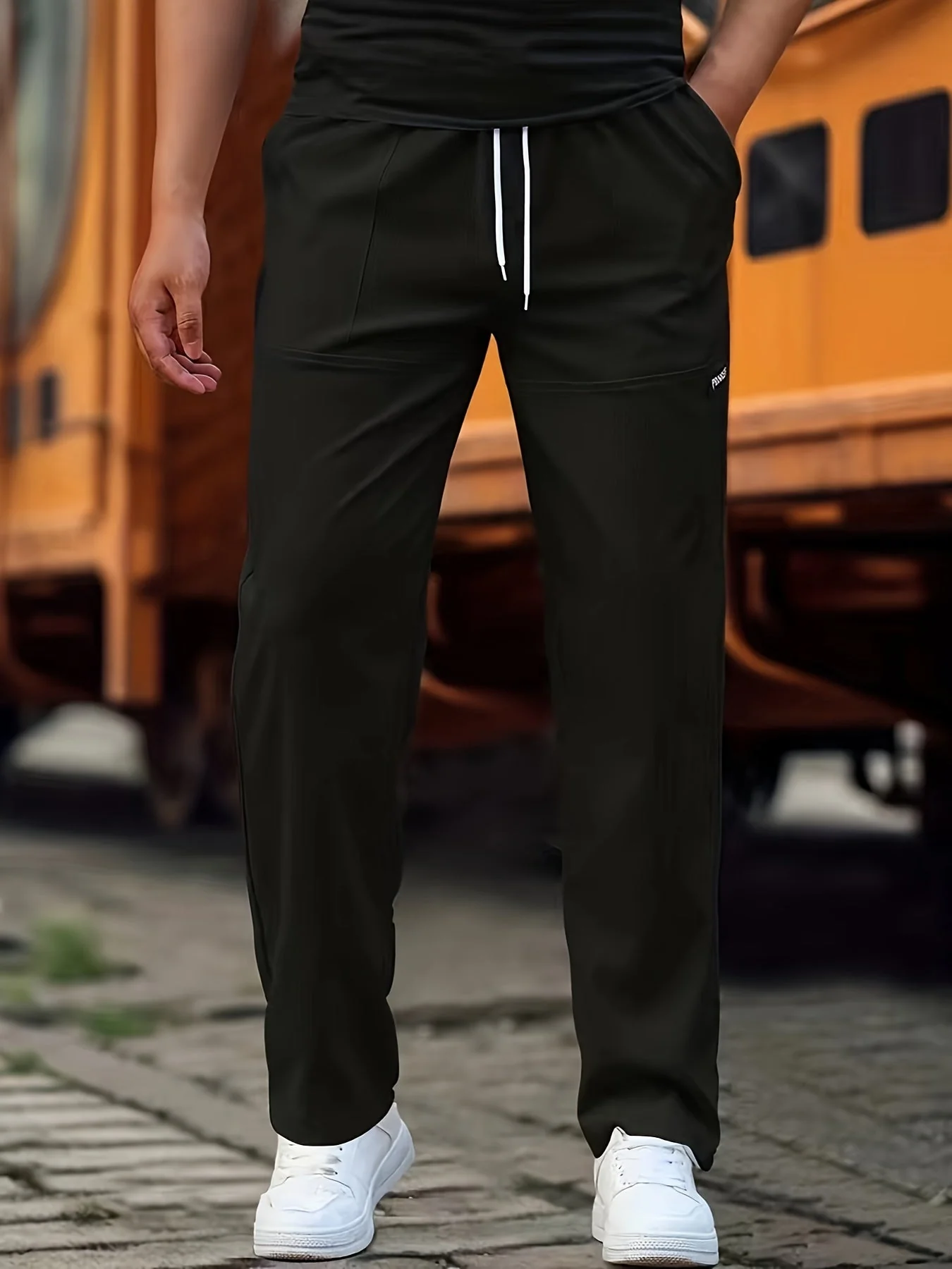 Heidi-Mode | Stilvolle Kordelzug Athletische Hosen mit Taschen für Herren - Image 8