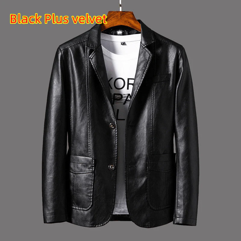 Heidi-Mode | Stilvolle Leder Herren Blazer Klassischer Schnitt - Image 6