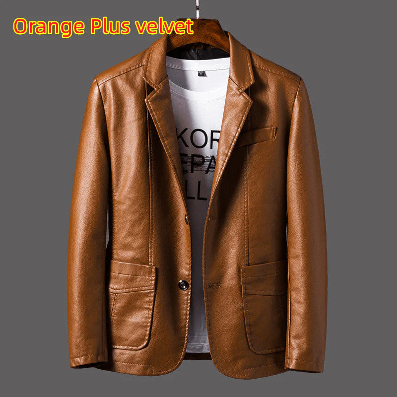 Heidi-Mode | Stilvolle Leder Herren Blazer Klassischer Schnitt - Image 7