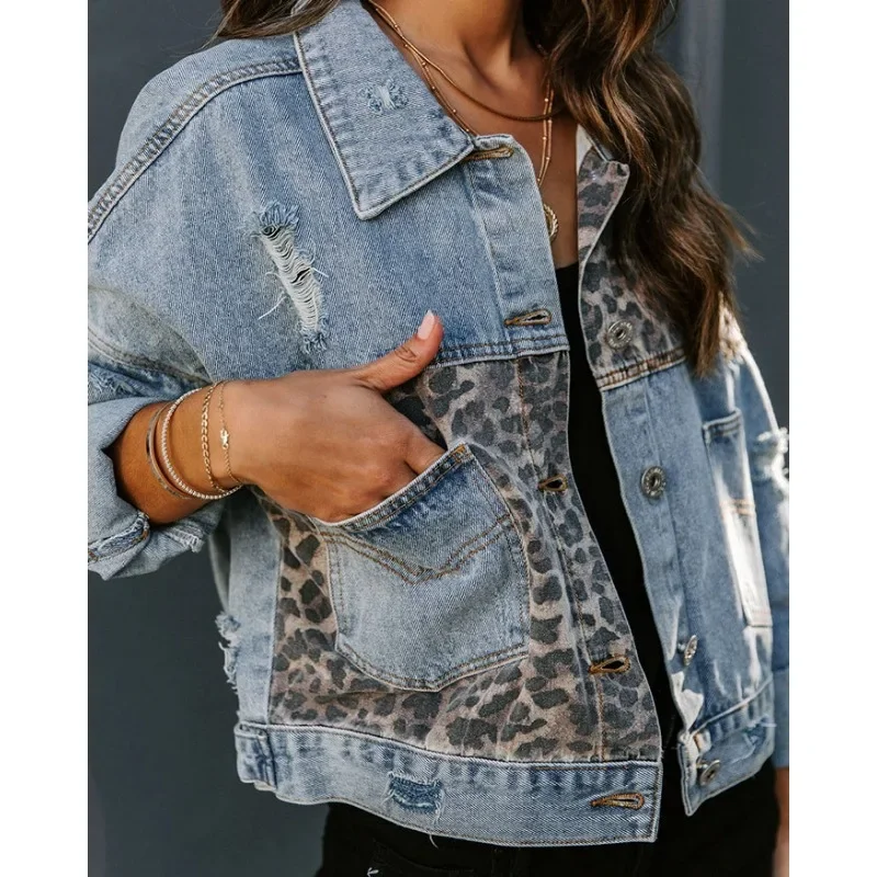 Heidi-Mode | Stilvolle Leopard Denimjacke - Image 3