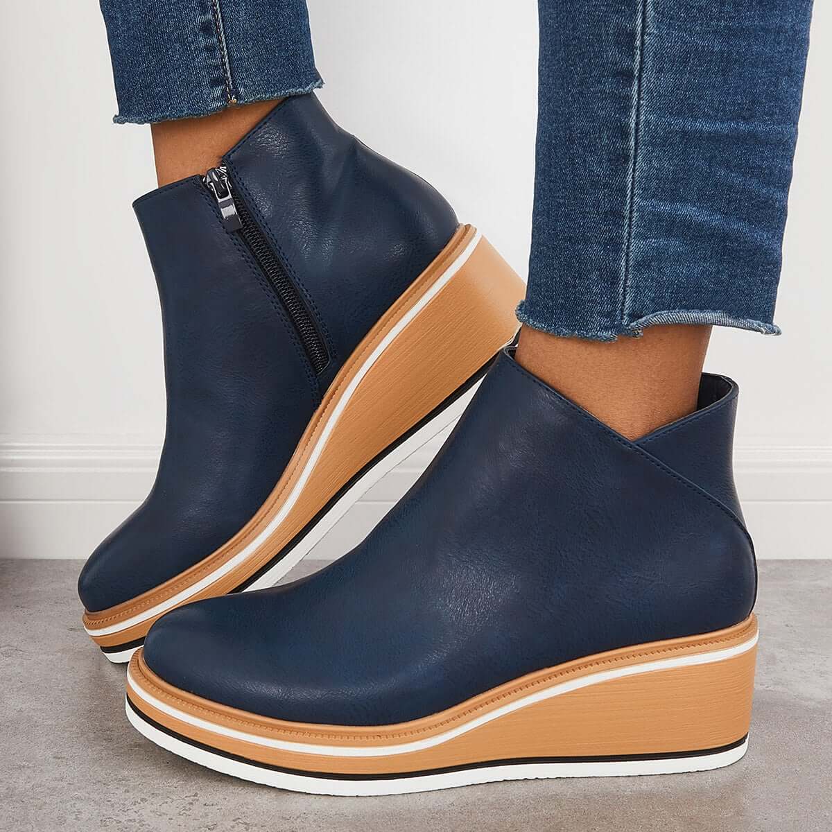 Heidi-Mode | Stilvolle Stiefeletten mit Zipper und Plateau - Image 27