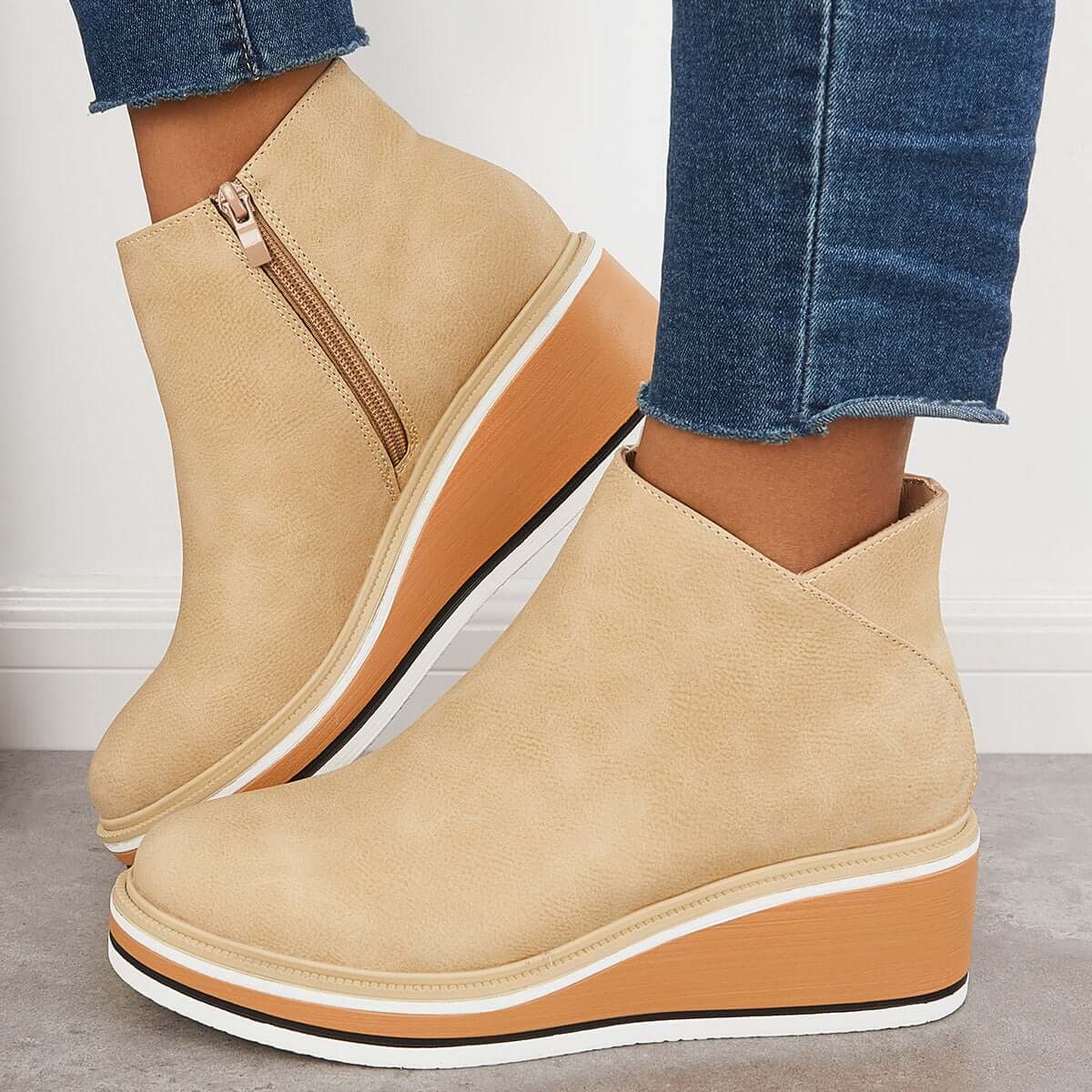 Heidi-Mode | Stilvolle Stiefeletten mit Zipper und Plateau - Image 29