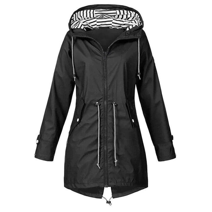 Heidi-Mode | Stilvolle Wasserdichte Outdoor Regenjacke mit Kapuze für Damen Klassischer Stil & Ideal für Outdoor-Aktivitäten - Image 3