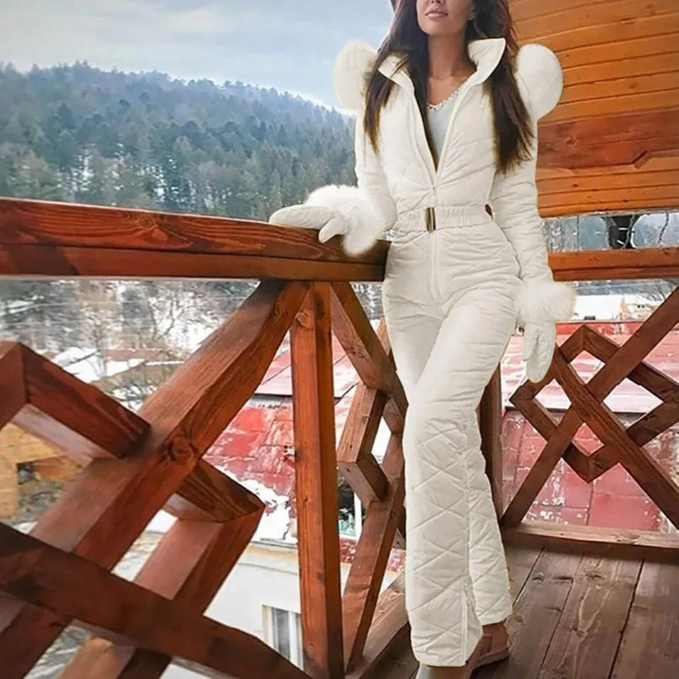Heidi-Mode | Stilvoller Winter Casual Snowboard Skianzug mit Reißverschluss für Frauen - Image 2