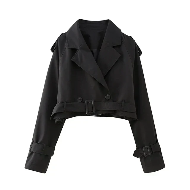 Heidi-Mode | Stilvoller Cropped Trenchcoat - Image 5