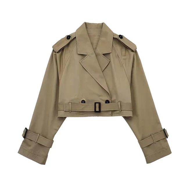 Heidi-Mode | Stilvoller Cropped Trenchcoat - Image 8