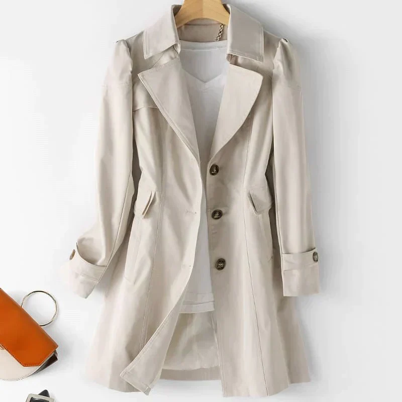 Heidi-Mode | Stilvoller Schicker Trenchcoat mit Puffärmeln - Image 2